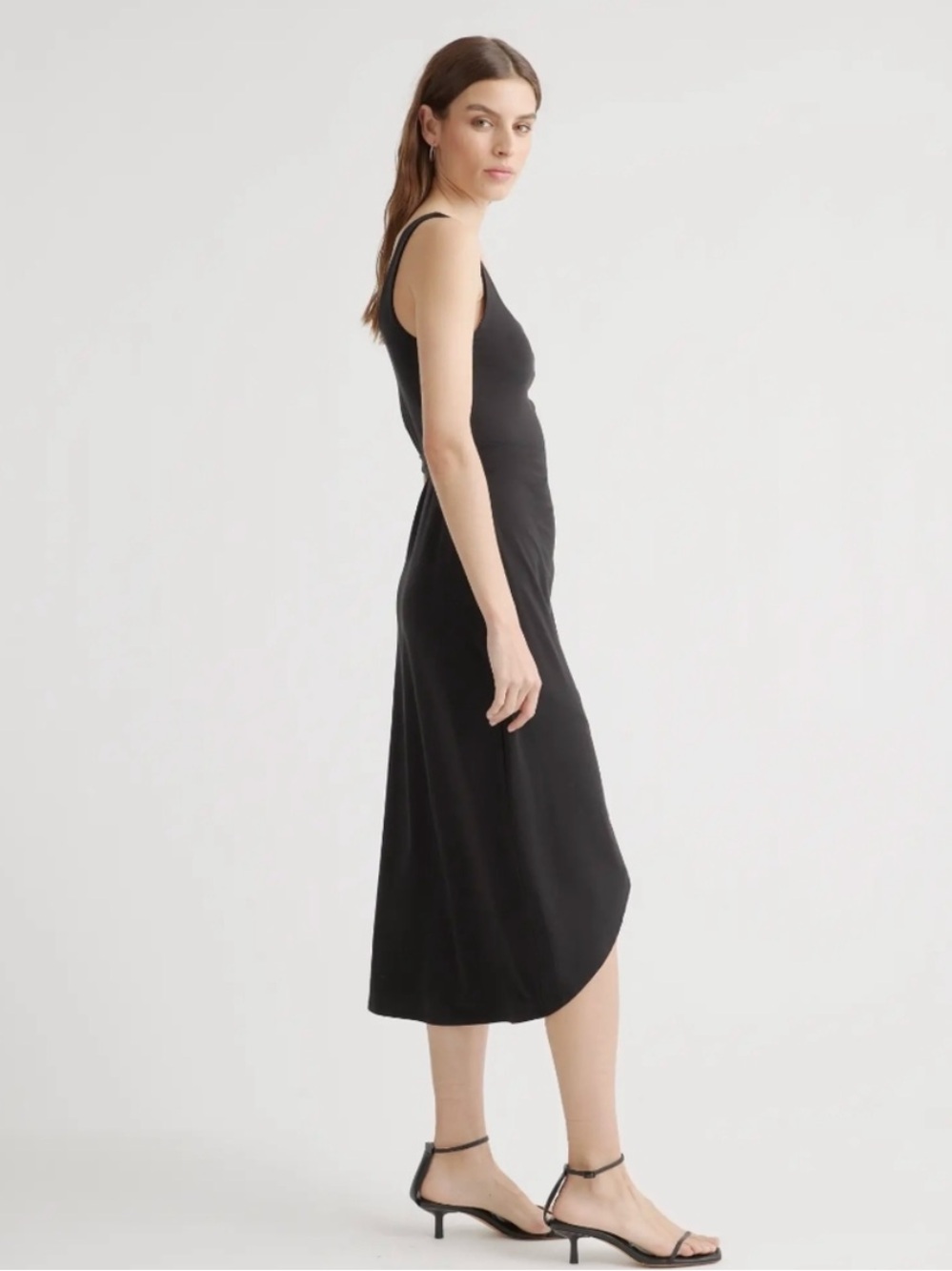 Quince Tencel Jersey Side Tie Dress NWT - Picture 2 of 7